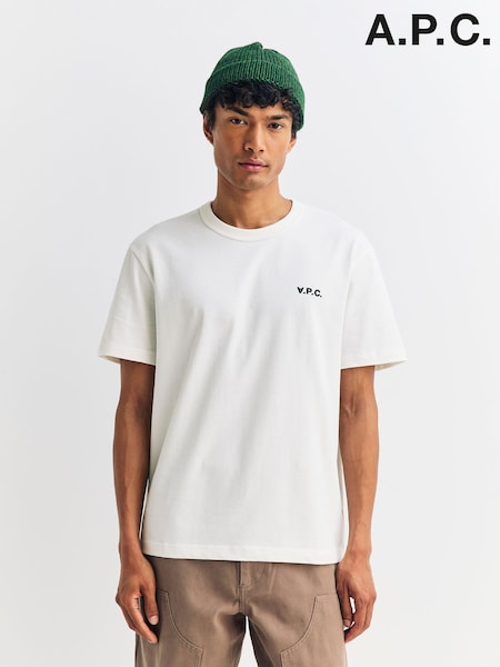 A.P.C. White Boxy Petit VPC T-Shirt (F28903) | AED699