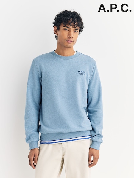 أزرق - A.P.C. Rue Madame Standard Sweatshirt (F28910) | ‏1,165 د.إ.‏