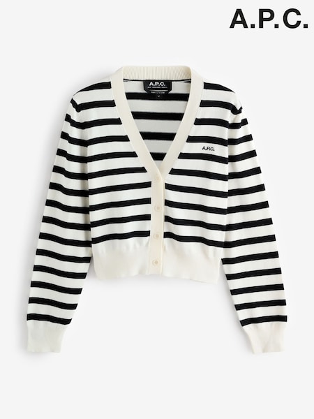 A.P.C. White Gaelle Cardigan (F28923) | AED1,165