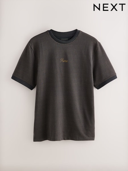 Bronze Jacquarded Pattern Smart T-Shirt (F28935) | € 33