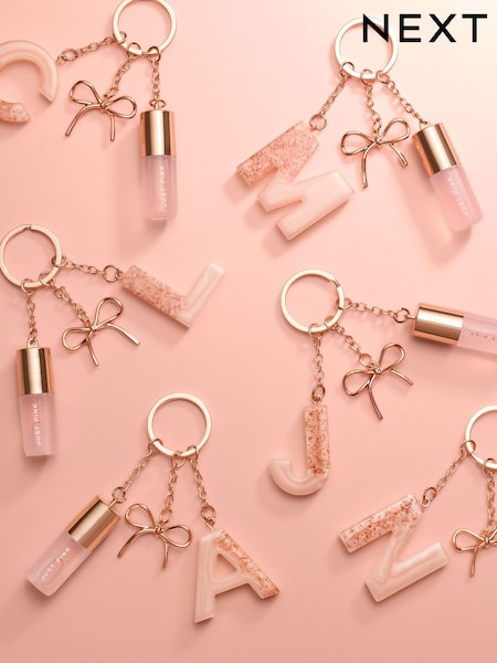Pink Just Pink Perfume Monogram Keyring (F29011) | €11