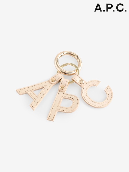 A.P.C. Cream Porte-Cles Lettres Keyring (F29012) | €69