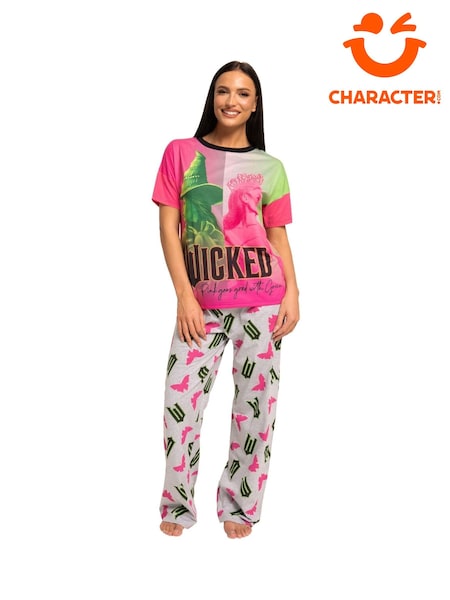 Character Wicked Elphaba And Glinda Long Sleeve 100% Cotton Pyjamas Set (F29014) | ‏167 ر.ق.