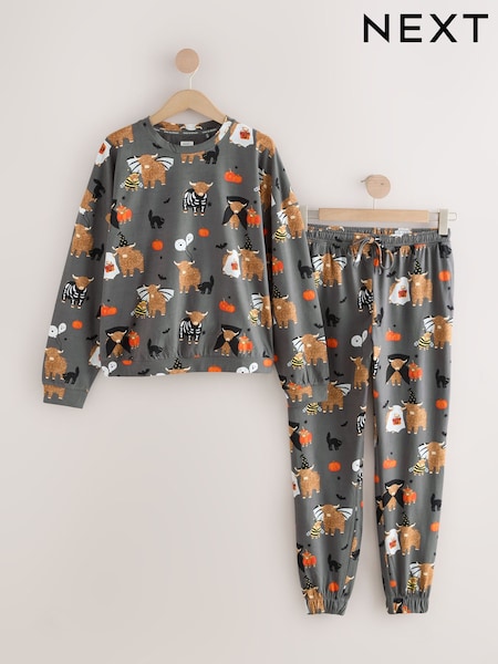 Charcoal Grey Halloween Hamish - Long Sleeve Pyjamas (F29044) | € 28