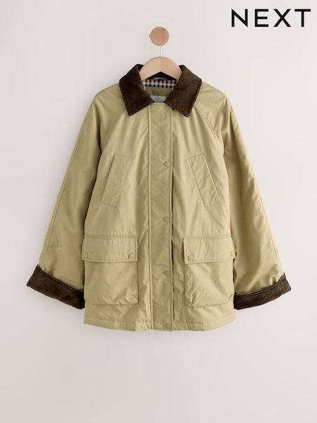 Neutral Lightweight Padded Jacket with Cord Collar (F29060) | €91