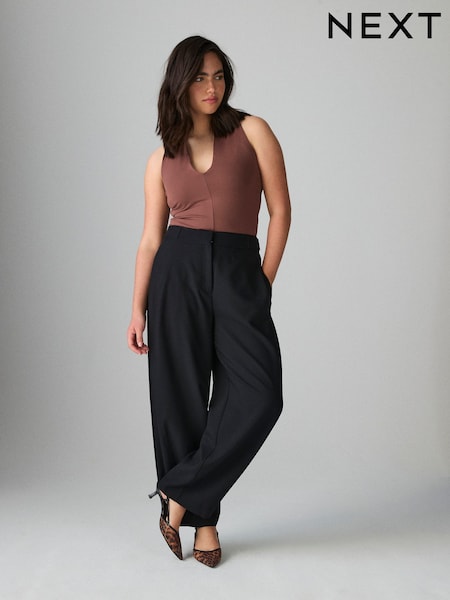 Schwarz - Barrel Tailored Trousers (F29091) | 62 €