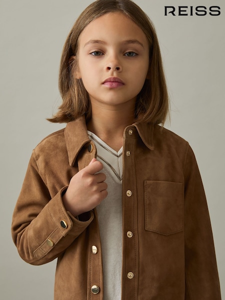 Reiss Connie Suede Cropped Jacket (F29243) | ‏1٬132 ر.س.‏