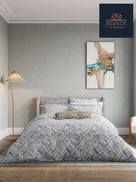 Bedeck of Belfast Soft Teal Green Rayanne Pillowcase Pair (F29279) | €27