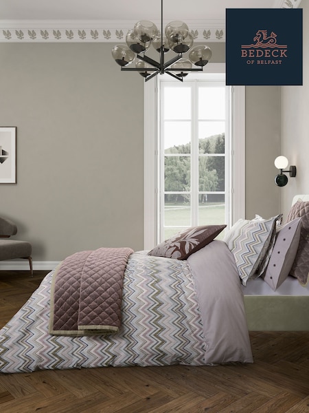 Bedeck of Belfast Pink Claudia Pillowcases Pair (F29302) | €36