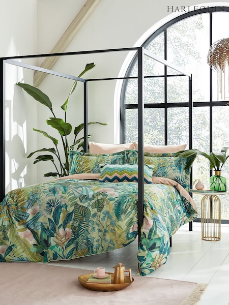 Harlequin Fig Leaf Coral Floreana 100% Cotton Duvet Cover and Pillowcase Set (F29331) | €129 - €218