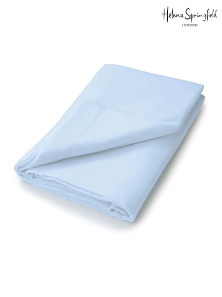 Helena Springfield Chambray Blue Brushed Plain 100% Cotton Dye Flat Bed Sheet (F29336) | €24 - €37