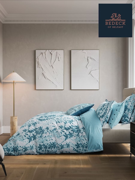Bedeck of Belfast Teal Silver Mieko Pillowcase Pair (F29342) | €27