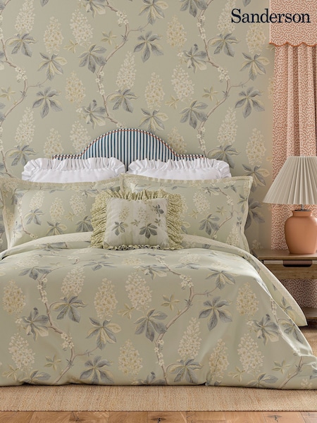Sanderson Grey Blue Sage Chestnut Tree Duvet Cover and Pillowcase Set (F29346) | 421 QAR - 718 QAR