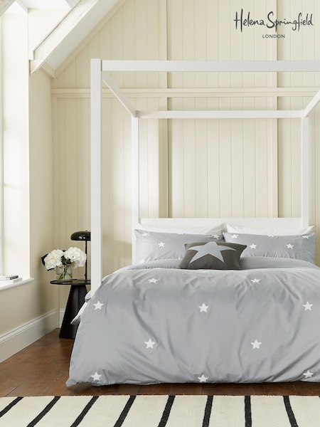Helena Springfield Grey Tufted Star Duvet Cover and Pillowcase Set (F29355) | $86 - $146