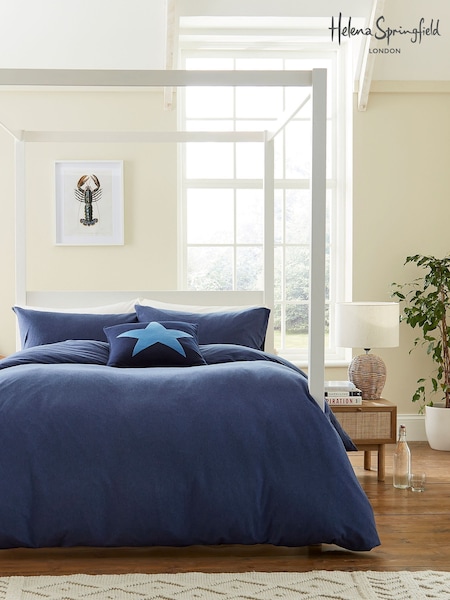 Helena Springfield Navy Jersey Duvet Cover and Pillowcase Set (F29367) | $69 - $120