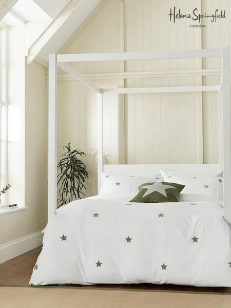Helena Springfield Green Tufted Star Duvet Cover and Pillowcase Set (F29371) | $86 - $146