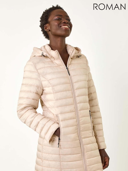 Roman Natural Padded Hood Jacket (F29489) | ₪409