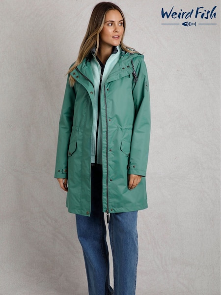Weird Fish Blue Delara Showerpoof Jacket (F29592) | ₪427