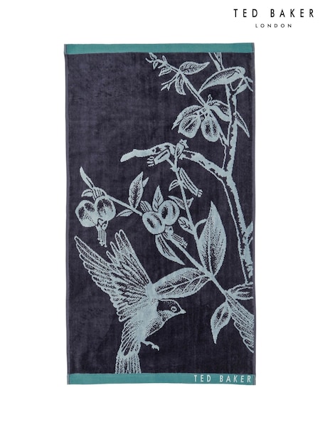 Ted Baker Navy Botanical Birds 100% Cotton Towel (F29611) | €28 - €86