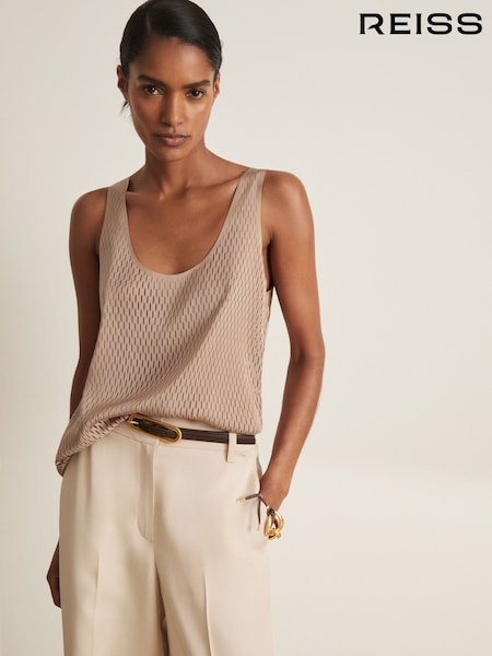 Topo - Reiss Isabelle Atelier Laser Cut Vest Top (F29625) | 195 €