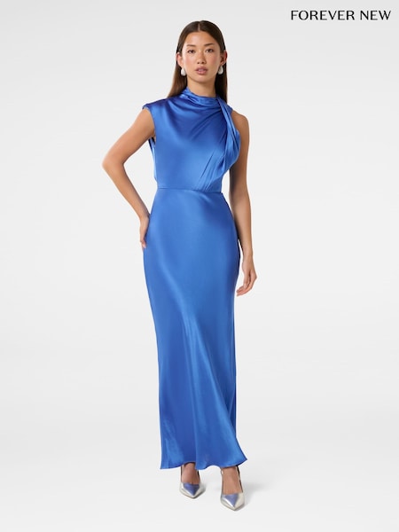 Forever New Sienna High Neck Satin Maxi Dress (F29668) | €189