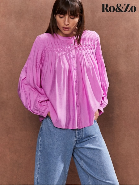 Ro&zo Smocked Detail Blouse (F29688) | €124