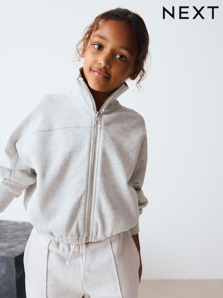 Grey Zip Through Sweat Jacket (3-16yrs) (F29732) | €23 - €30