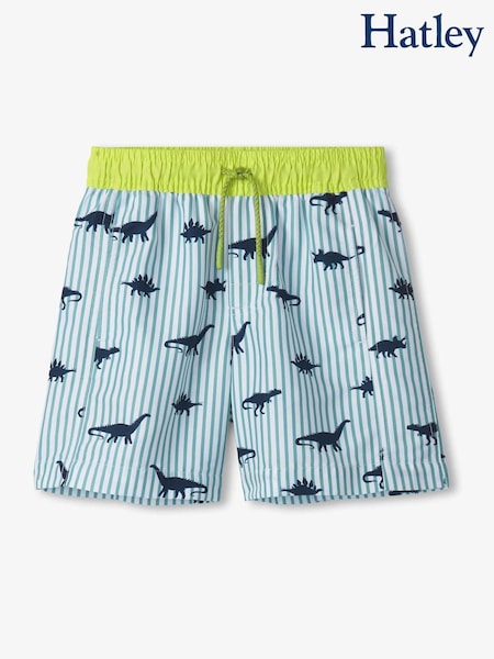 Hatley Blue Dino Stripes Swim Trunks (F29758) | €32