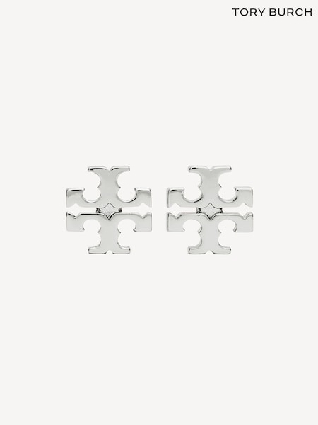 Tory Burch Silver Tone Kira Stud Earrings (F29790) | €102
