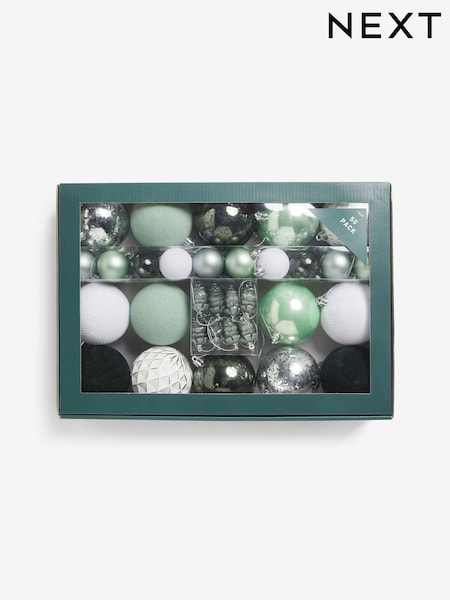 50 Pack Shatterproof Christmas Baubles (F29861) | ‏78 ر.ق.