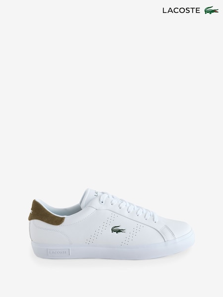 Lacoste White Powercourt 2.0 Trainers (F29878) | €121