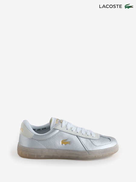 Lacoste Silver Baseshot Pro Trainers (F29879) | €126