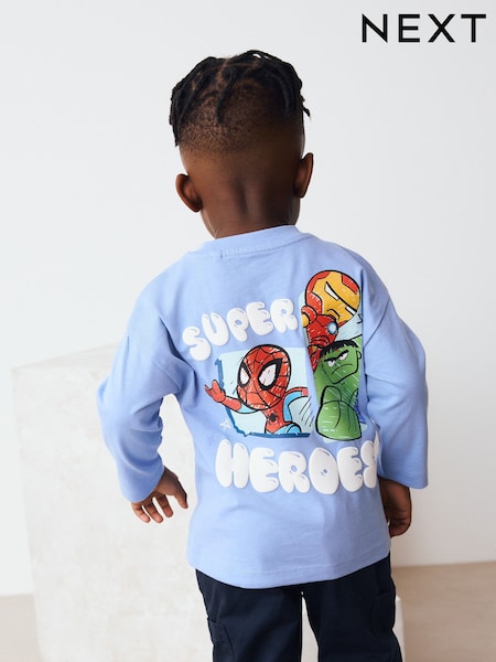 Blue Marvel Long Sleeve T-Shirt (6mths-8yrs) (F29911) | 54 QAR - 64 QAR