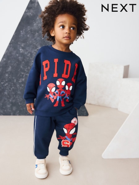 Navy Spidey Crew Sweatshirt and Joggers Set (9mths-8yrs) (F29921) | € 35 - € 41