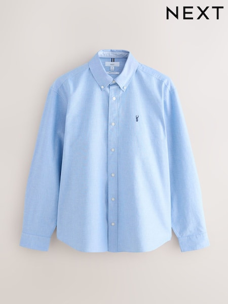 Light Blue Regular Fit Long Sleeve Oxford Shirt (F29963) | €35