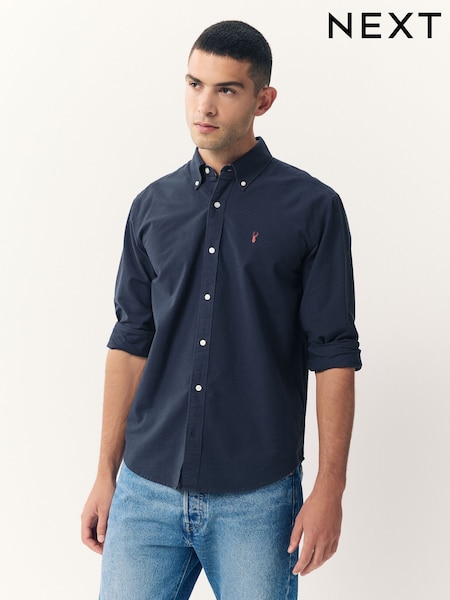 Azul marino - Corte slim - Long Sleeve Oxford Shirt (F29968) | 31 €