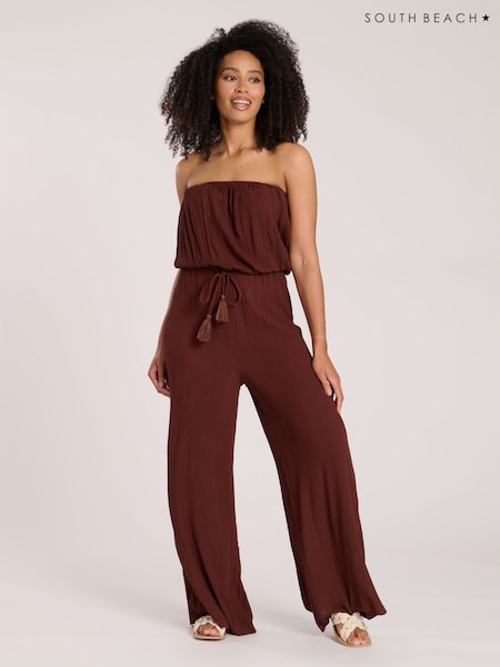 South Beach Crinkle Viscose Strapless Jumpsuit (F30244) | 42 €