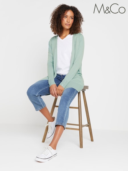 Green - M&Co Longline Cardigan (F30321) | € 42