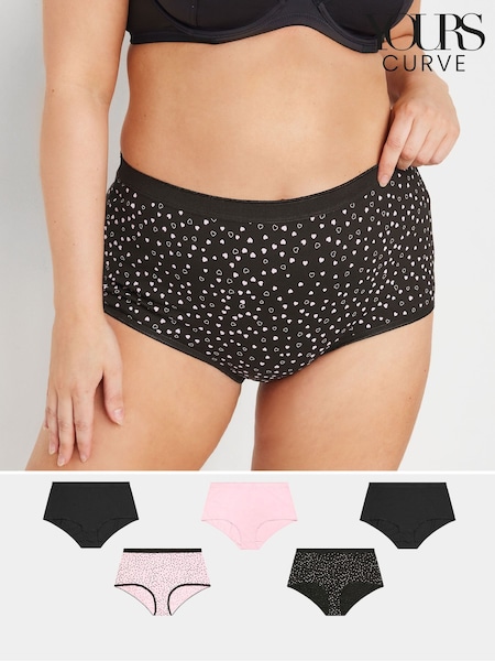 Черный - Yours Curve Stretch Full Briefs 5 Pack (F30337) | €25