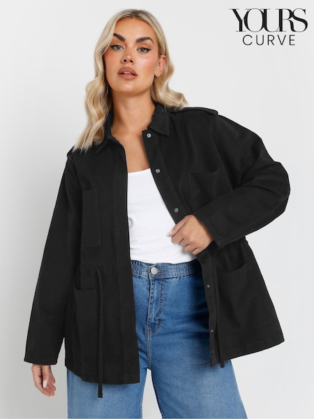 Yours Curve Black Carpenter 100% Cotton Jacket (F30357) | €54