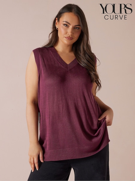 Yours Curve Red Lightweight Vest (F30368) | €39