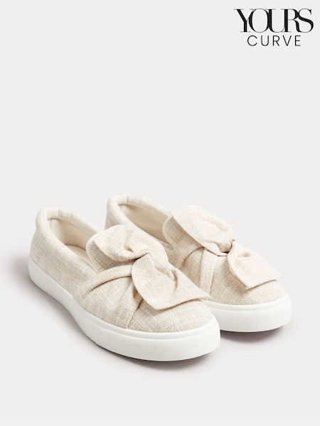 Yours Curve Wide Fit Twist Bow Trainers (F30409) | €38
