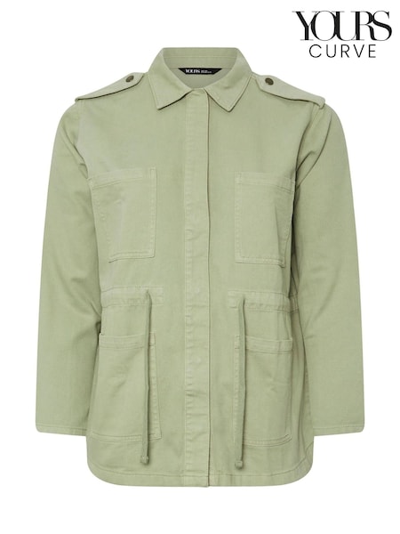 Yours Curve Green Carpenter 100% Cotton Jacket (F30413) | €52