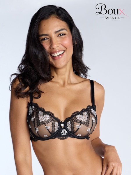 Boux Avenue Amore Embroidered Heart Balcony Bra (F30534) | €60