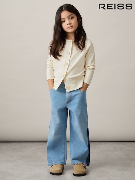 Reiss Ivory Ottie 4-9 yrs Cotton Crew-Neck Cardigan (F30554) | €42