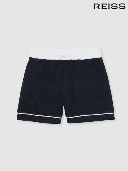 Reiss Blue Multi Selvio 13-14 yrs Velour Colour-Block Shorts (F30564) | €61