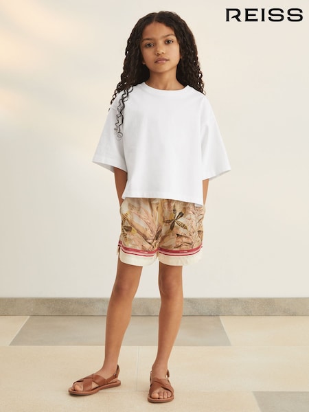Reiss Khaki Spencer 9-13 yrs Reiss | NYBG Floral Oversize T-Shirt (F30569) | AED209