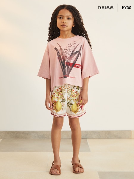 Reiss Pink Spencer 9-13 yrs Reiss | NYBG Floral Oversize T-Shirt (F30587) | AED209