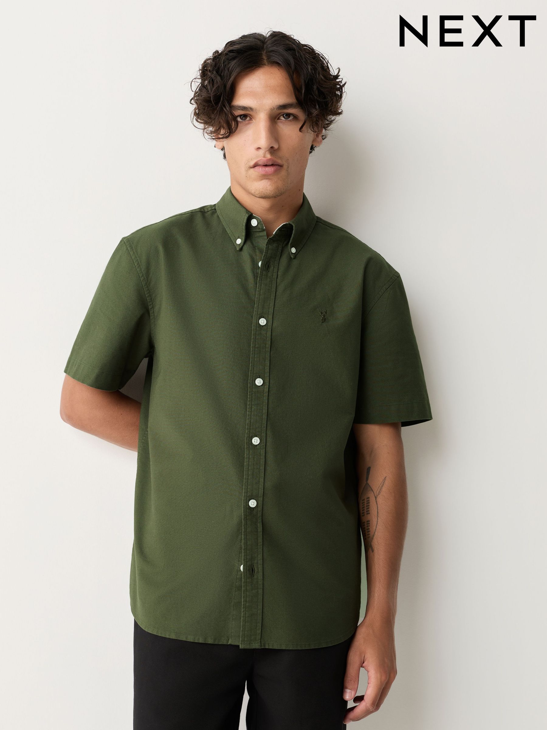 Buy Men's Shirts Formal Short Sleeve Oxford Online | Next Brazil
