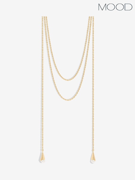 Mood Pearl Multirow Rope Necklace (F30795) | kr420